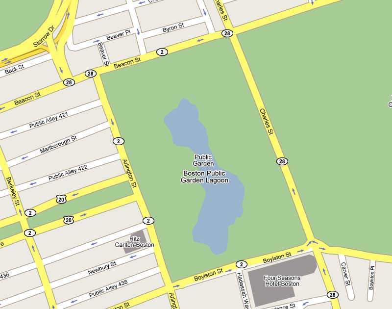 Boston Public Garden Map